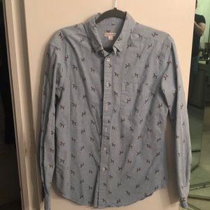 Merona Medium Dog-Pattern button down